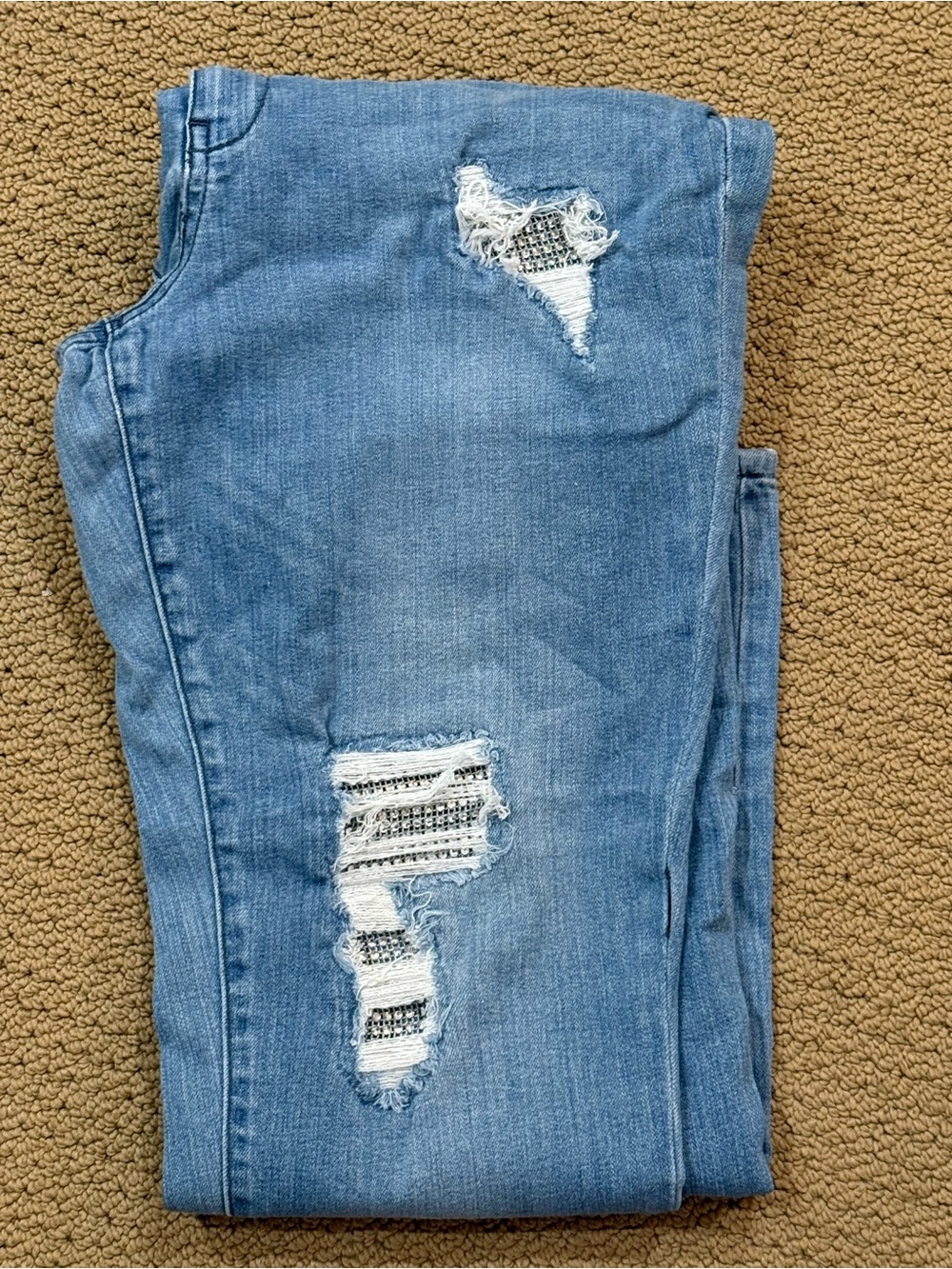 Soho Light Blue Distressed Boyfriend Jeans - Picture 2 of 7